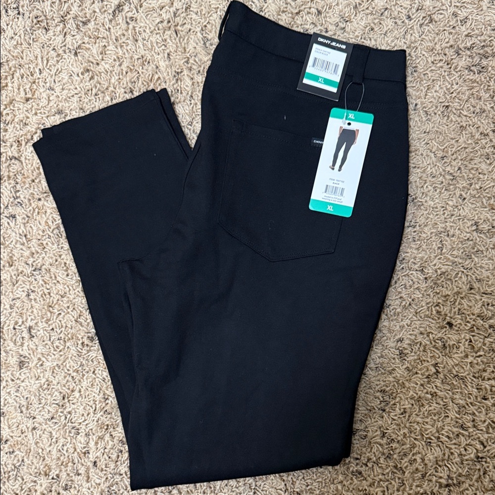 DKNY Black Straight Leg Pants